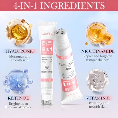 Picture of SADOER 4-in-1 Multi-Action Firming and Nourishing roll-on Eye Cream-20g