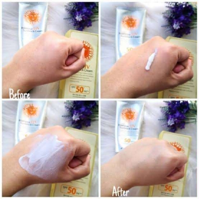Picture of 3W CLINIC UV Sunblock Cream SPF50 PA+++ 70ml Refreshing Sunscreen Moisturizing Whitening Lightening Sun Cream Oil-control