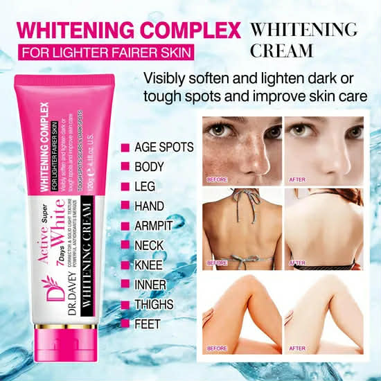 Picture of DR.DAVEY Active Super Whitening Cream Skin Lightening Cream for Dark Skin Brightening & Moisturizes for Body Face