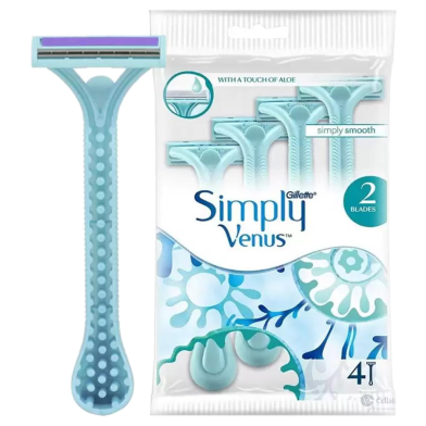 Picture of Hair Removal Razor - Simply Venus 2 Blade Razor - 1 Pack Containt 4 Razor (2 Baldes Razor)