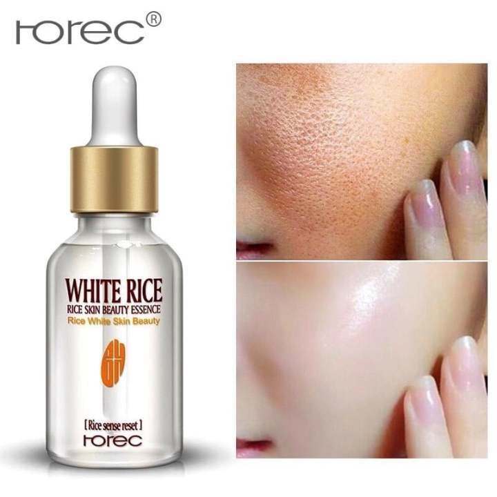 Picture of ROREC White Rice Serum Reduces Wrinkles and Lighten Dark Spots Pore Minimizer Anti- Aging Face Moisturizer Skin Lightening - 15ml
