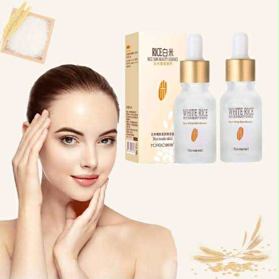 Picture of Rice Serum HCHANA White Rice Seram Reduces Wrinkles and Lighten Dark Spots Pore Minimizer Anti- Aging Face Moisturizer Skin Lightening - 15ml