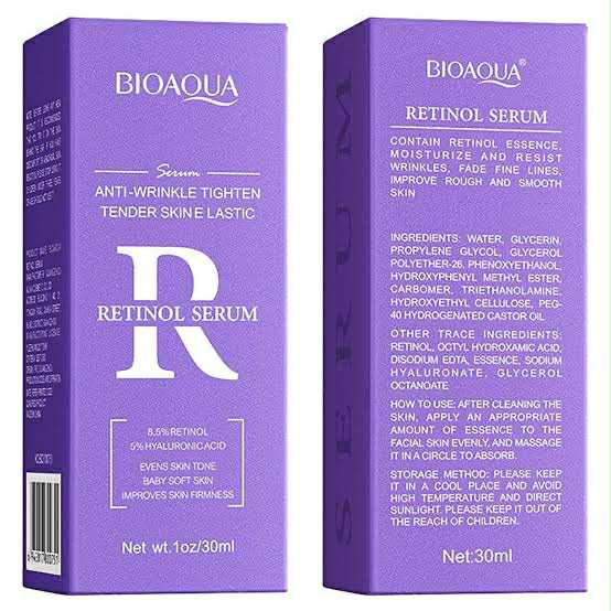 Picture of BIOAQUA Facial Retinol Serum 30ml Anti-Wrinkle Tender Skin 8.5% Retinol 5% Hyaluronic Acid Moisturizing Essence