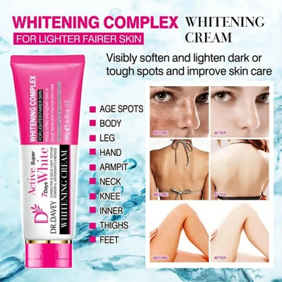 Picture of DR.DAVEY Active Super Whitening Cream Skin Lightening Cream for Dark Skin Brightening & Moisturizes for Body Face