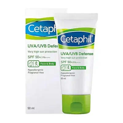 Picture of Cetaphil UVA/UVB Defense SPF 50+ for Face & Body 50ml  2025