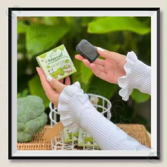 Picture of Broccoli Soap pure natural plant extract lemon cauliflower herbal scrub to brighten skin tone and lighten melanin soap