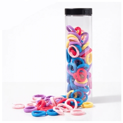 Picture of 100 Pcs/set Baby Girl Rubber Bands Kids Elastic Hair Bands for Children Mixed Colors Mini Ponytail Holder Baby Hair Accessories