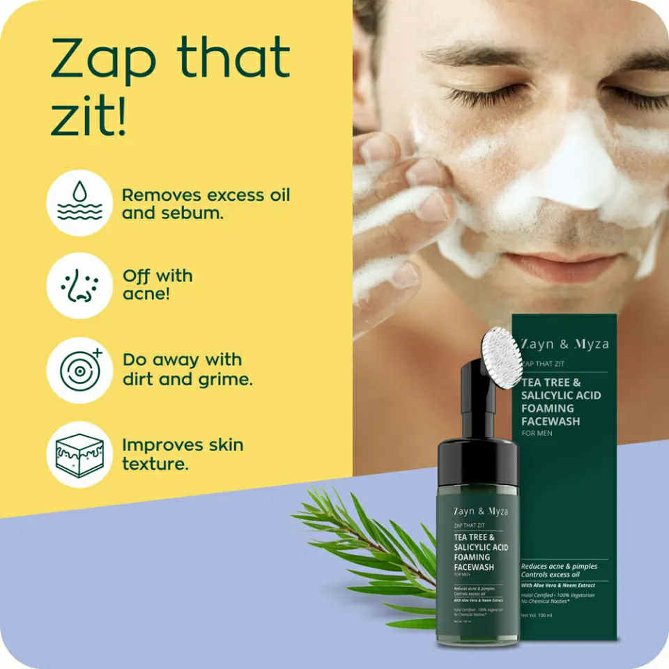 Picture of Face refreshment ZM Tea Tree Foaming face wash Used for male - 100 ml