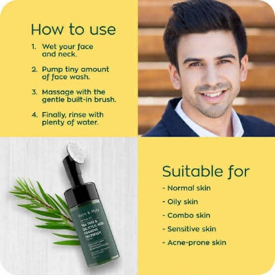 Picture of Face refreshment ZM Tea Tree Foaming face wash Used for male - 100 ml