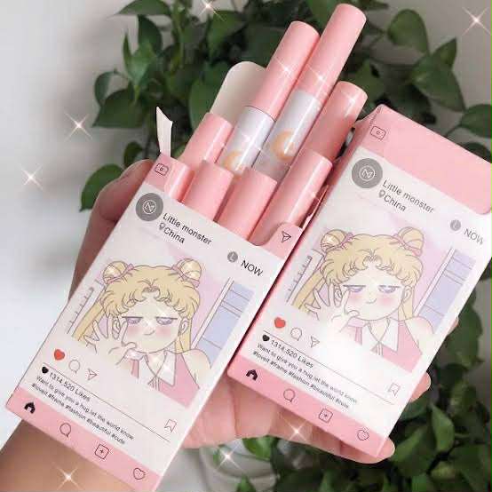 Picture of 8 Pcs/set of Cigarete tube lip glaze set matte white lipstick student gift Lipstick set- 8 color/set
