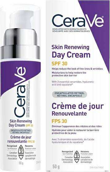 Picture of CeraVe Skin Renewing Day Cream with Sunscreen SPF 30 – Anti-Aging Moisturizer with Encapsulated Retinol, Hyaluronic Acid & Ceramides (50 gm) 2025