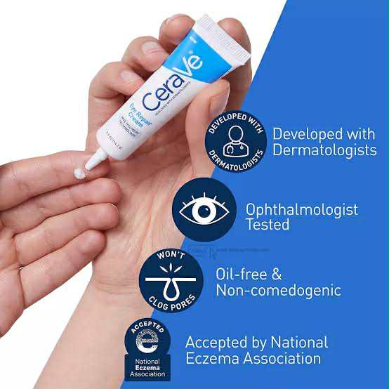 Picture of CeraVe Eye Repair Under Eye Cream for Dark Circles and Puffiness-14.2 g