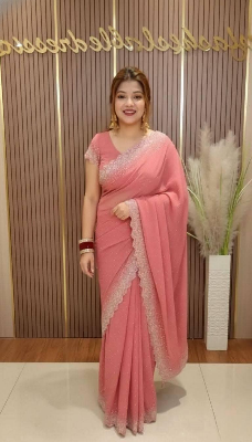 Picture of New Stylish Exclushive Collection Georgette High Quality Stylish Saree. Saree with unstitched Blouse for Women