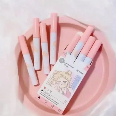 Picture of 8 Pcs/set of Cigarete tube lip glaze set matte white lipstick student gift Lipstick set- 8 color/set