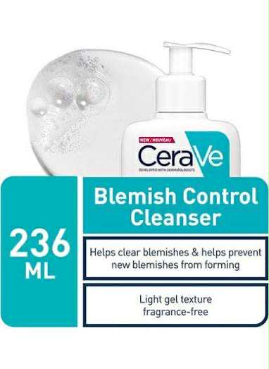 Picture of Cerave Blemish Control Cleanser 236ml for Blemish-Prone Skin (Made in UK)