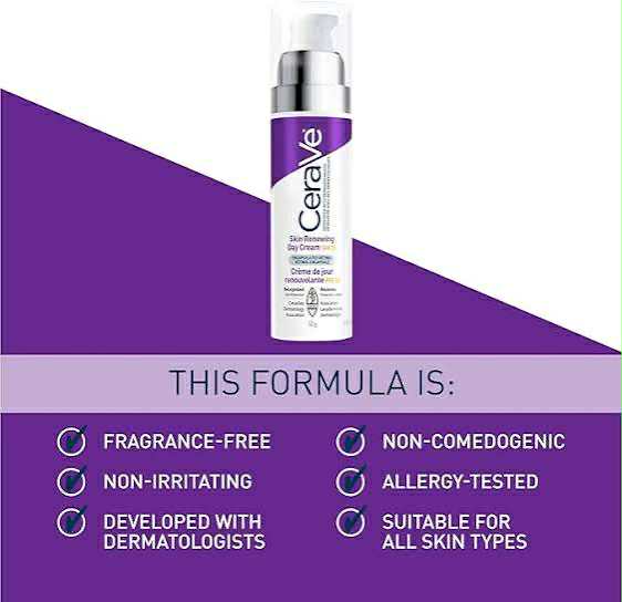 Picture of CeraVe Skin Renewing Day Cream with Sunscreen SPF 30 – Anti-Aging Moisturizer with Encapsulated Retinol, Hyaluronic Acid & Ceramides (50 gm)