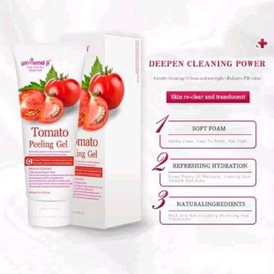 Picture of Yannamei Tomato Peeling Gel for Face 250 Ml Skin Care Natural Peeling Gel for Deep Cleansing And Brightening