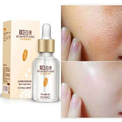 Picture of ROREC White Rice Serum Reduces Wrinkles and Lighten Dark Spots Pore Minimizer Anti- Aging Face Moisturizer Skin Lightening - 15ml