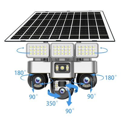 Picture of New 3 Lens 3 Display Advance Solar 4G Sim PTZ Solar Camera With Flash Light