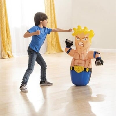 Picture of Super Hero Kids Boxing Set Inflatable PVC Punching Bag Water Filled Heavy Ring Bouncer Funny Fitness Equipment