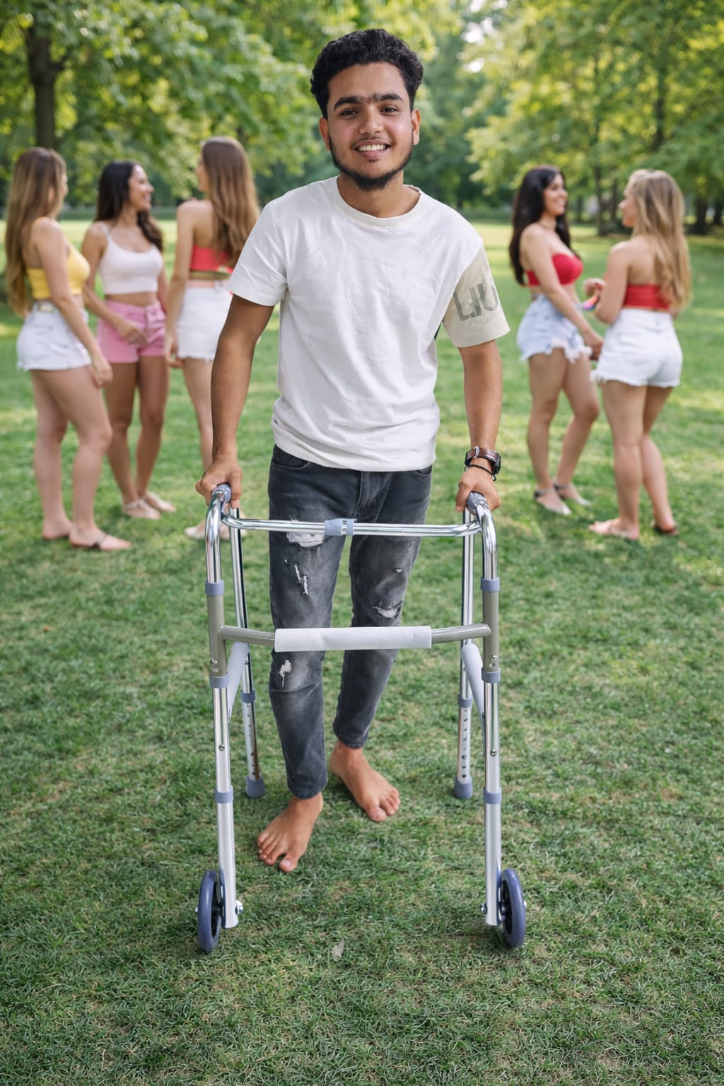 Picture of Premium Adjustable Walking Frame with Wheels
