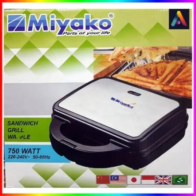 Picture of Miyako 3 In 1 Sandwich, Grill & Waffle | Sandwich Maker with Sandwich Plate, Grill Plate & Waffle Plate SM-826