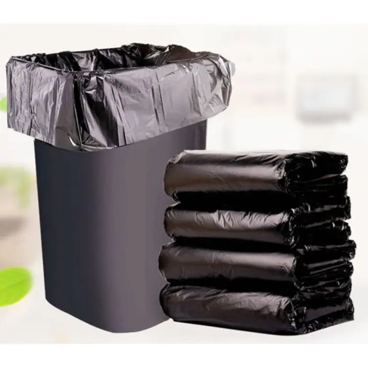 Picture of Black (30" X20") 40PCS Trash Bag / Poly Bag / Garbage Bag / Moyla Felar Bag / Polibag - Black