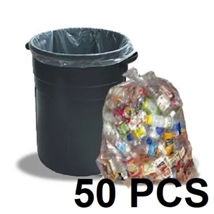 Picture of Transparent (20 X16) 50PCS Trash Bag / Poly Bag / Garbage Bag / Moyla Felar Bag / Polibag - Clear