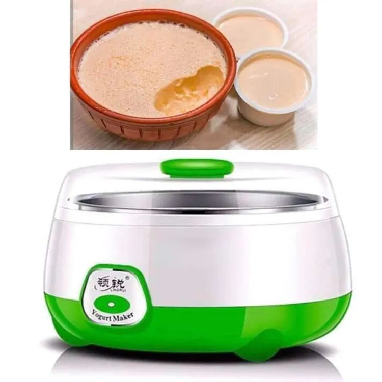 Picture of Automatic Stainless Steel - ABS + PP - 220-240V - 15W - 1L Capacity - On/Off Switch - Light Indicator - 7-9 Hours Preparation Time - Doi Yogurt Maker - Multicolor