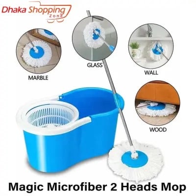 Picture of Easy 360* Spin mop Bucket with Stainless Steel wringler by RC CLEANERS (Blue) - Multicolor