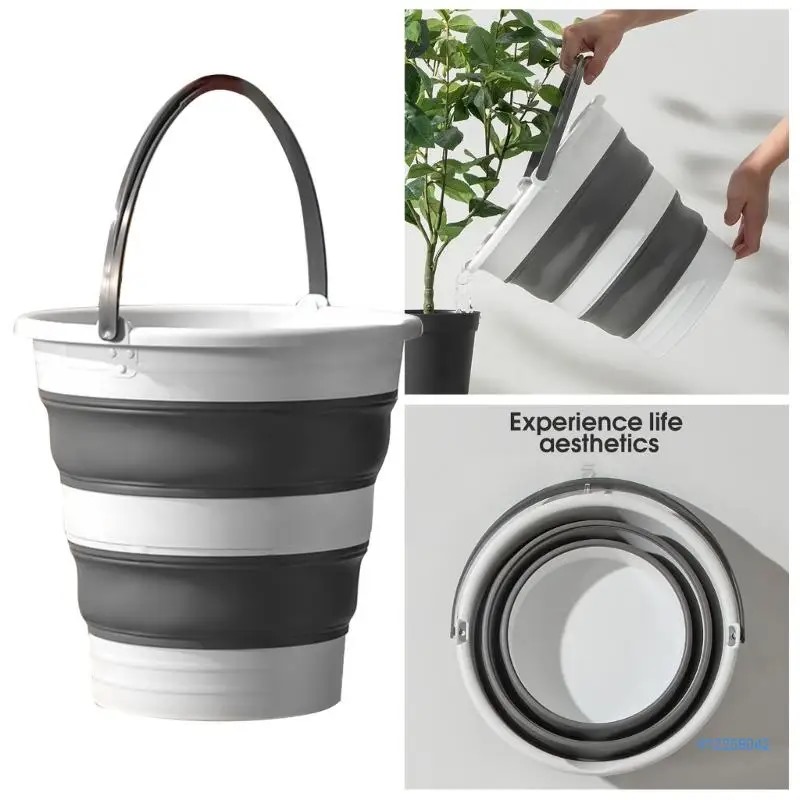 Picture of Folding Bucket or Portable Bucket or Fishing Bucket for fishing, washing, camping and outdoor activities - Multicolor