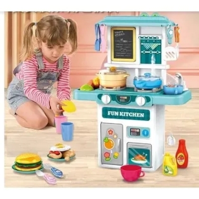 Picture of Kitchen Cooking Spraying W/Spray Effect & 50 Accessories Toy Set For Kids - Multicolor
