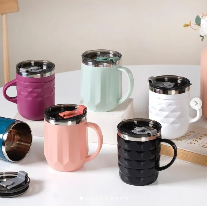 Picture of 1 PC Stainless Steel Insulated Multicolor 400ml Coffee Hot Mug MULTIPLE COLOR - Multicolor