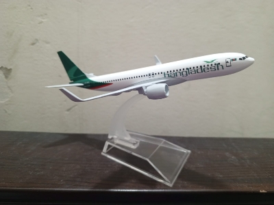 Picture of 16 Cm Metal Alloy Plane Air Biman Bnnladesh Airlines Boeing 737B737 800 Airplane Stand Aircraft Gift - Multicolor