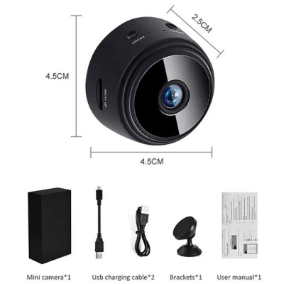 Picture of A9 Camera 1080P IP Camera Voice Video Security Wireless Camcorders Surveillance Cameras Wifi Camera No Infrared Night Vision - Black