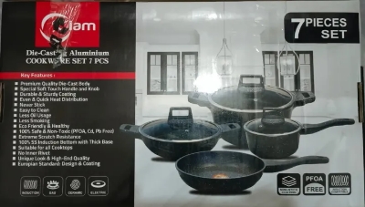 Picture of Kiam Aluminium Diecasting 7 Pcs Cookwear Set (INDUCTION BUTTOM) - Multicolor