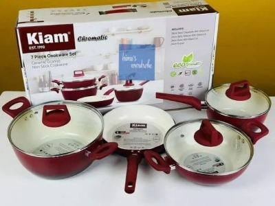 Picture of Kiam 7 Piece Ceramic Coating Granite Non Stick Cookware Set (Induction Bottom