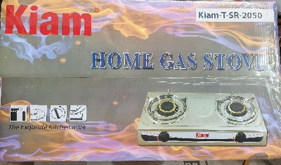 Picture of Kiam Gas Stove Stainless Steel-Double Burner- TSR 2050 (L.P.G)