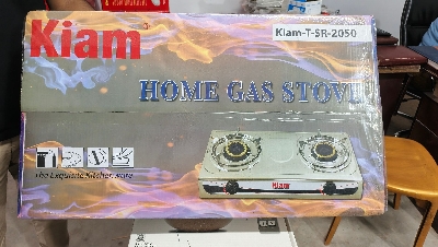 Picture of Kiam -T-SR-250 Home Gas Stove Stainless Steel (DOUBLE BURNER) LPG System.
