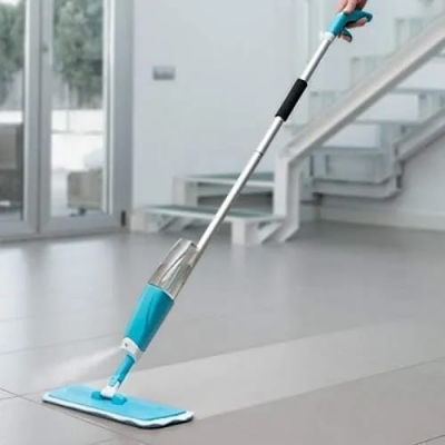 Picture of Healthy water Spray Mop | Floor Cleaning Mop | with Removable Washable Cleaning Pad and Integrated Water Spray Mechanism - Blue