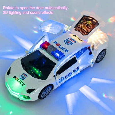 Picture of Electric Dancing Rotating Car Music Deformation Rotating Universal Car Toy For Boy Toy Child Kid Christmas Birthday Gift - Multicolor
