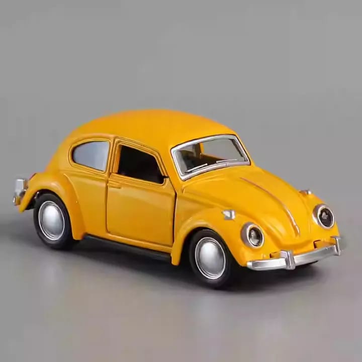 Picture of 1:32 retro classic simulation alloy car model pull back boy children's toys classic car cross-border wholesale open door - Yellow