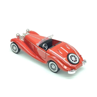 Picture of 1:32 retro classic simulation alloy car model pull back boy children's toys classic car cross-border wholesale open door - Red