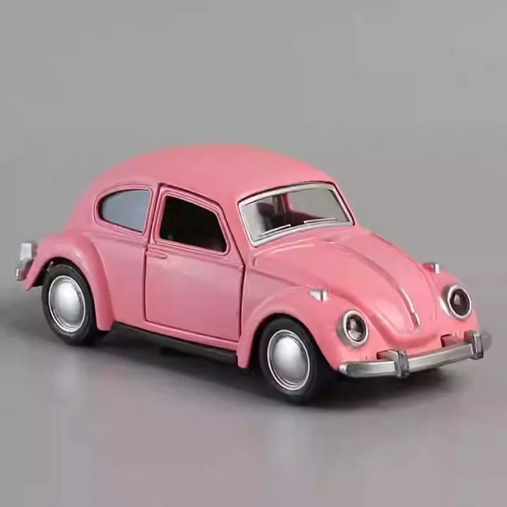 Picture of 1:32 retro classic simulation alloy car model pull back boy children's toys classic car cross-border wholesale open door - Pink