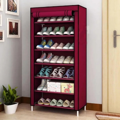 Picture of 7-Layer Large Shoe Rack Shoe Storage Organizer Cabinet Tower - Multicolor