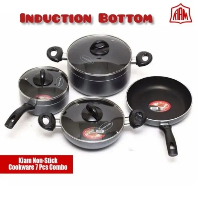 Picture of Kiam Non-Stick 7 Pcs Cookware Set (Induction bottom) - Multicolor