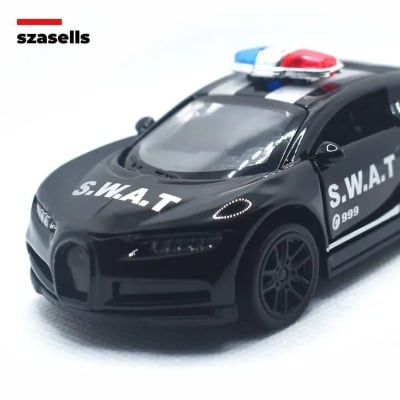 Picture of Diecast Metal Car 1/38 Red Super Cop Car Edition Spyder Front Doors Open - Size Approx. 4 inch - - Black