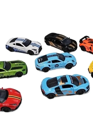 Picture of Bugatti Roadster 1:43 Alloy Pull Back Mini Car Set Toy Car Simulation Sports Car Model Racing Car Boy - Multicolor