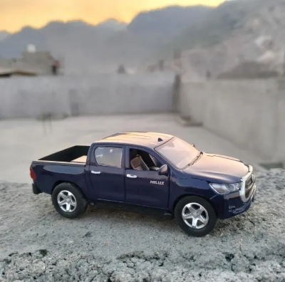 Picture of Black 1:36 Toyota Revo Hilux Vego Dala High Simulation Metal Diecast Model Car -Multicolors - Black