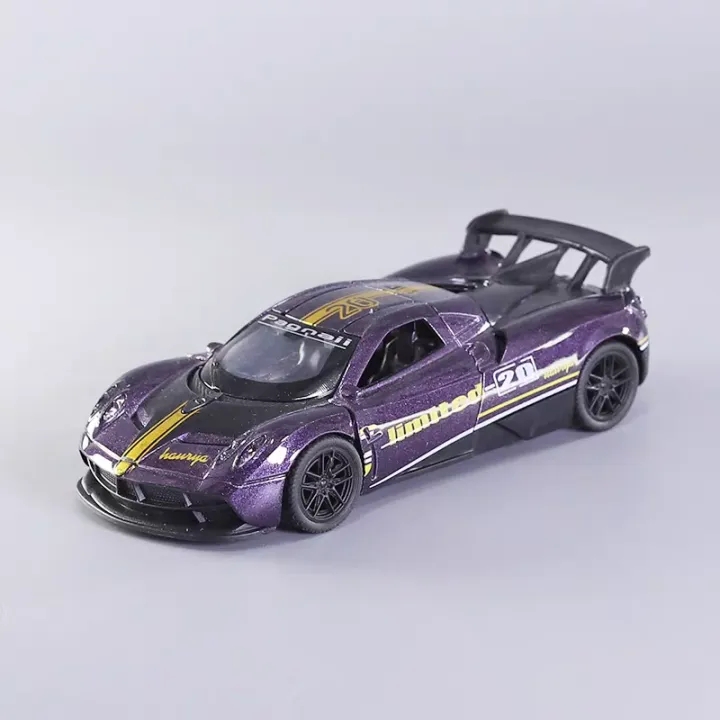 Picture of Pagani 1:36 alloy sports car model children's pull back car boy baby door opening toy car racing - Multicolor
